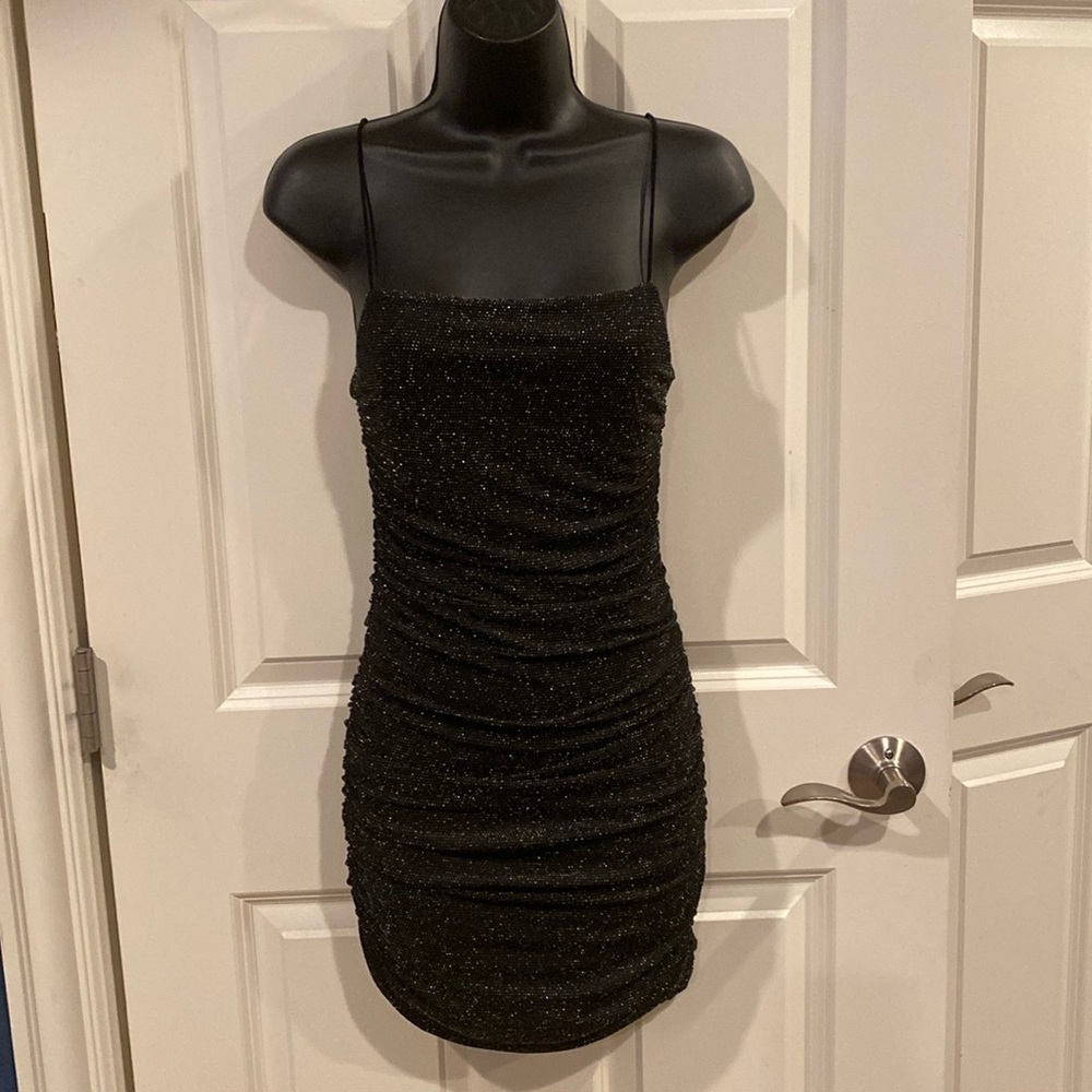 Princess Polly size 6 black sparkly dress - NWT